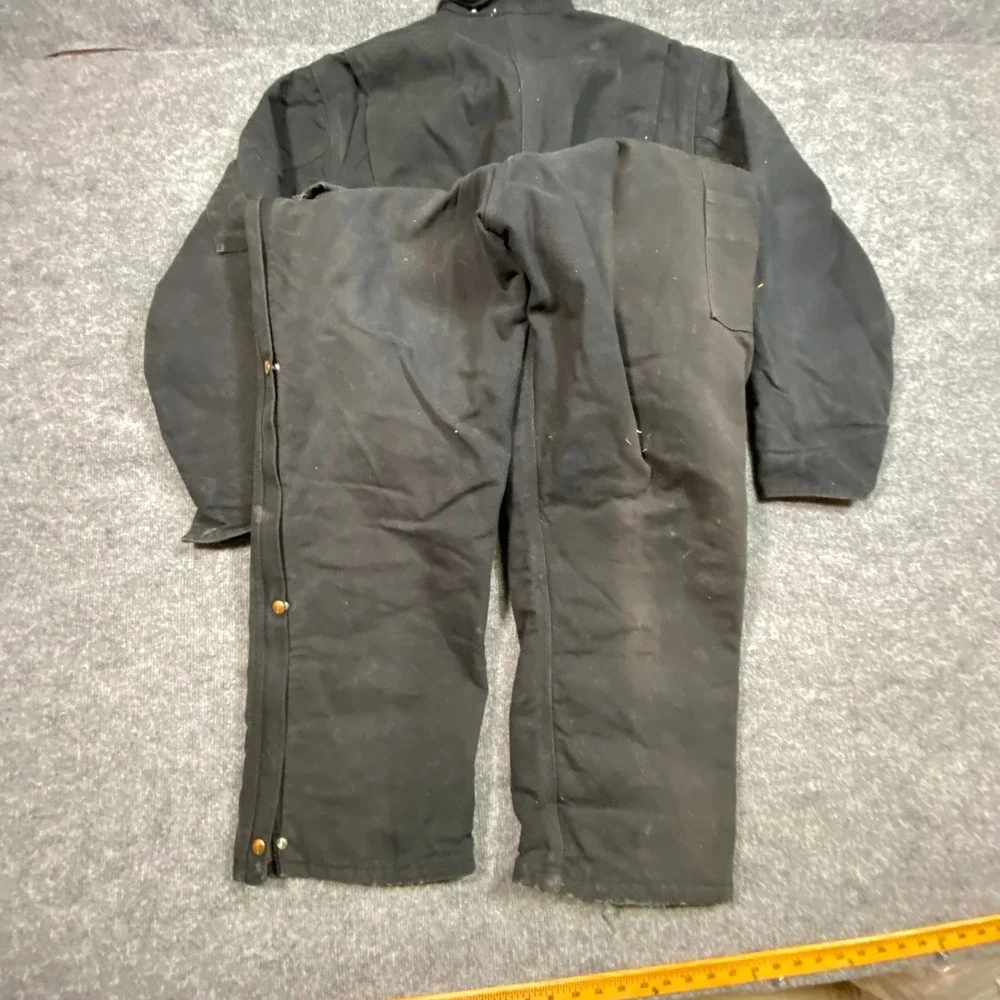 Carhartt X01 BLK Arctic Quilt Lined Coveralls Black Duck Canvas Mens 44 Regular